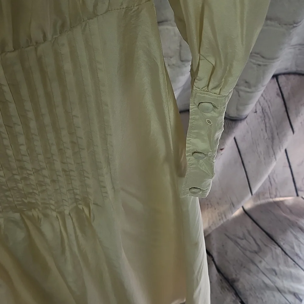 Victorian Style Cream Embroidered Designer Silk Women’s Doen Ethel Cain Style - Picture 7 of 11